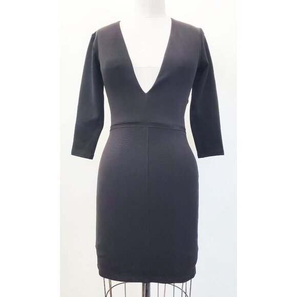 Bec + Bridge Womens Imperial Deep V Dress Bodycon Black Mini - Picture 10 of 10